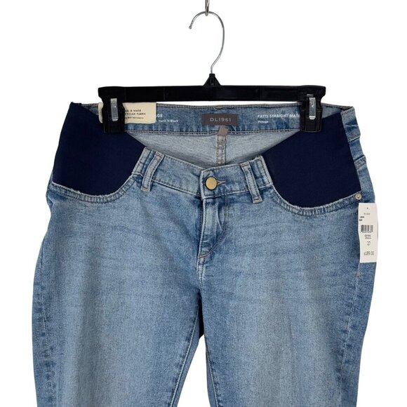 DL1961 NEW Patti Straight Maternity Jeans Size 27 DL Vintage Light Wash Ankle - Picture 3 of 12
